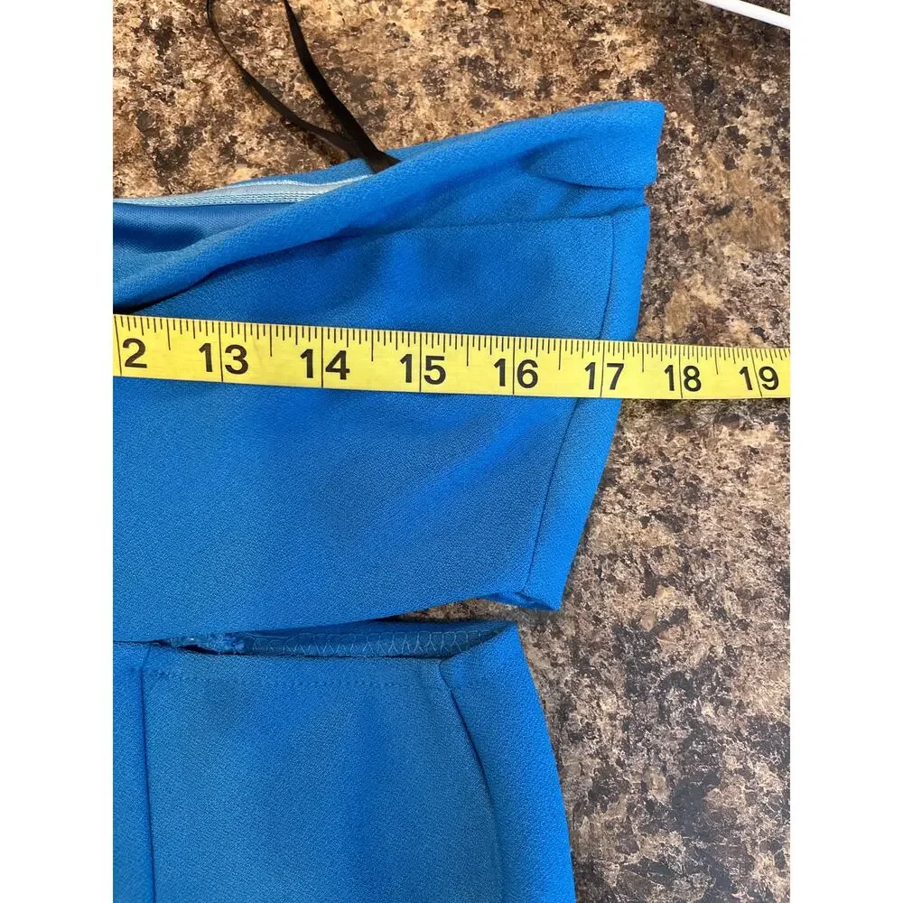 Princess Polly Alaska Strapless Mini Dress Blue Cutout Bodycon Party Size 10 NWT